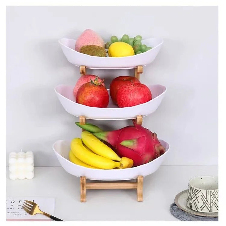 Three-Layer Wooden Table Stand