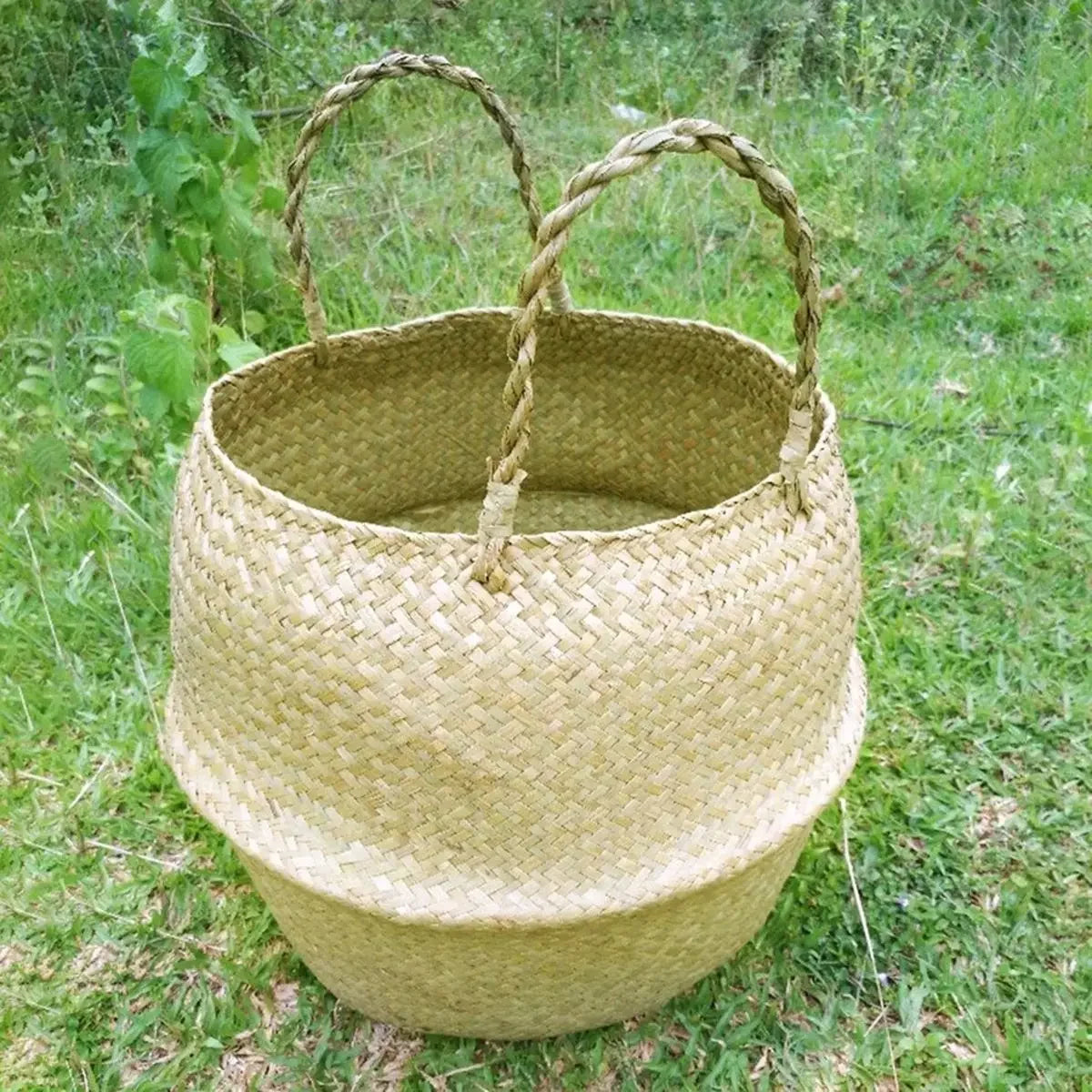 Seaweed Wicker Hanging Basket