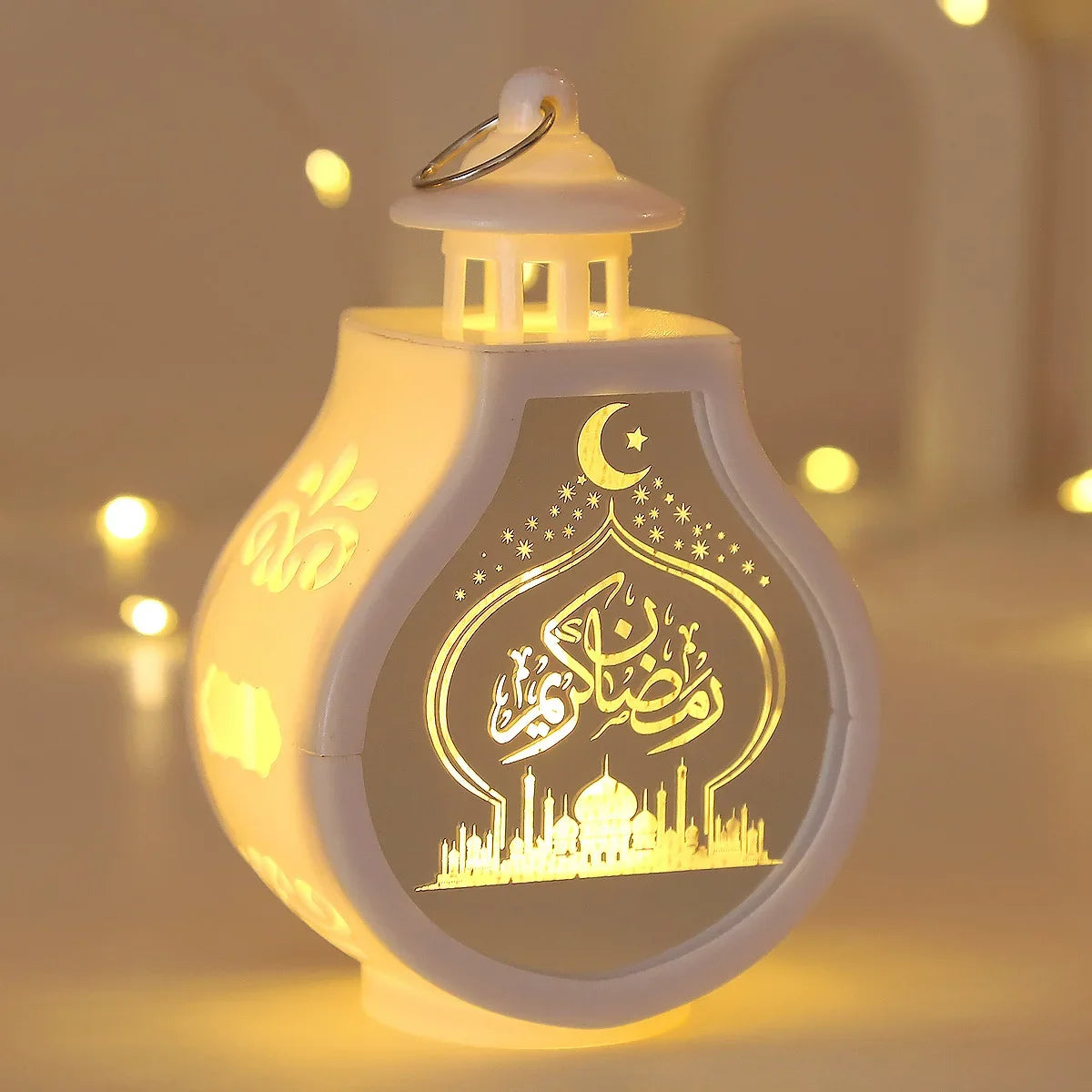 Eid Mubarak LED Star & Moon Candlestick Light