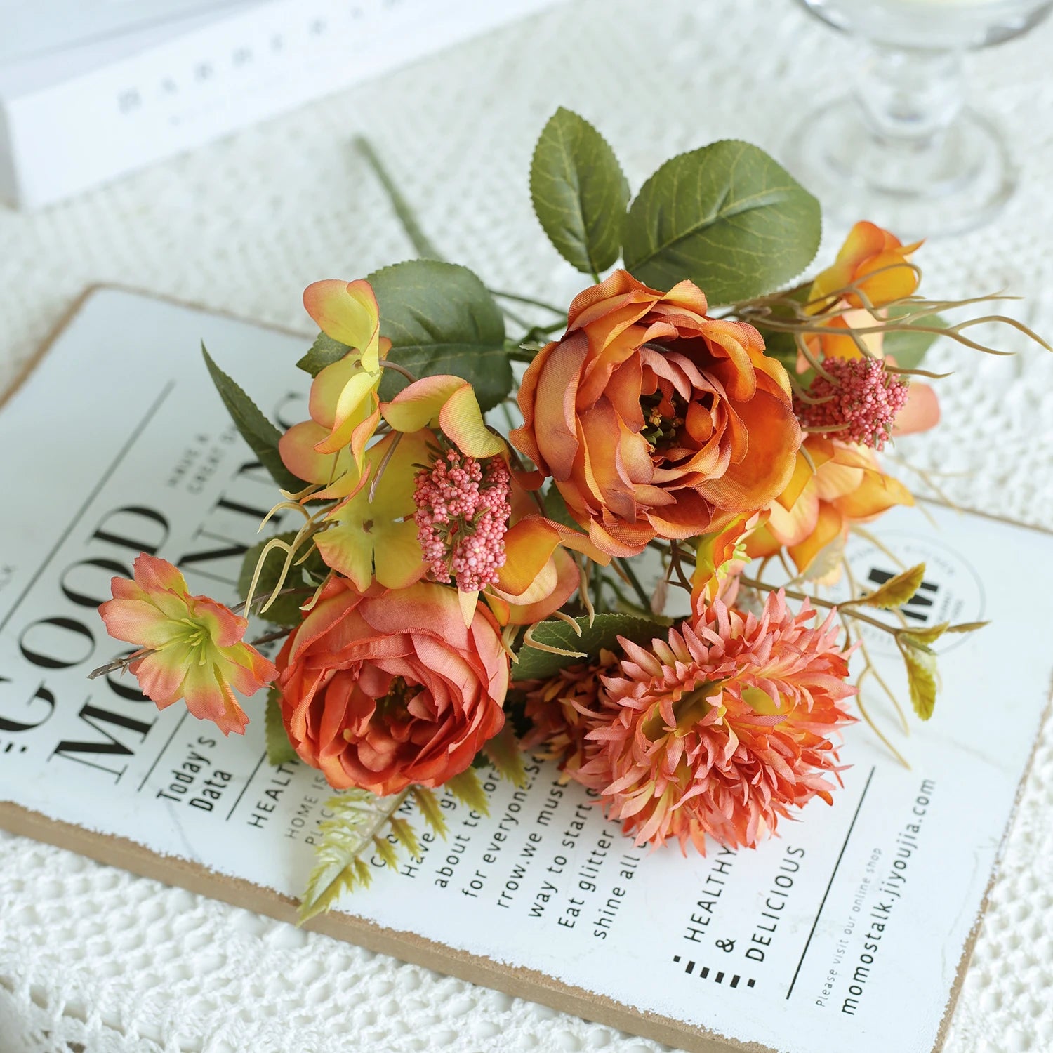 Artificial Silk Roses Bouquet