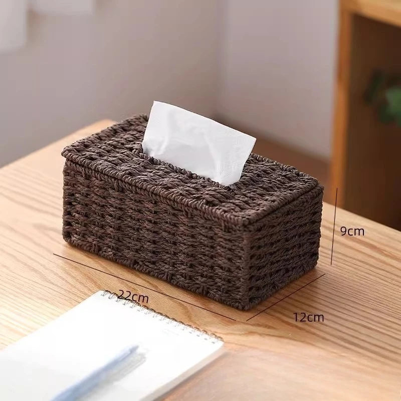 Boho Handwoven Tissue Holder
