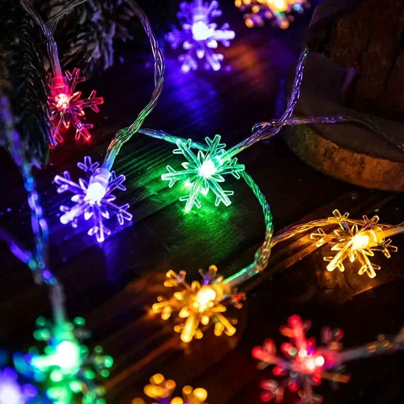 3M LED Snowflake String Lights