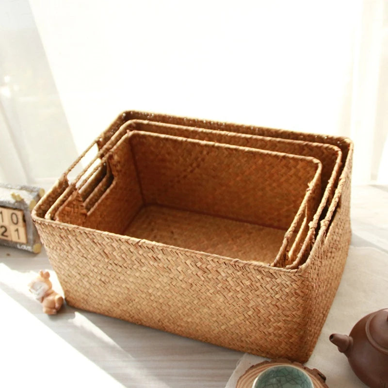 Natural Seagrass Woven Basket