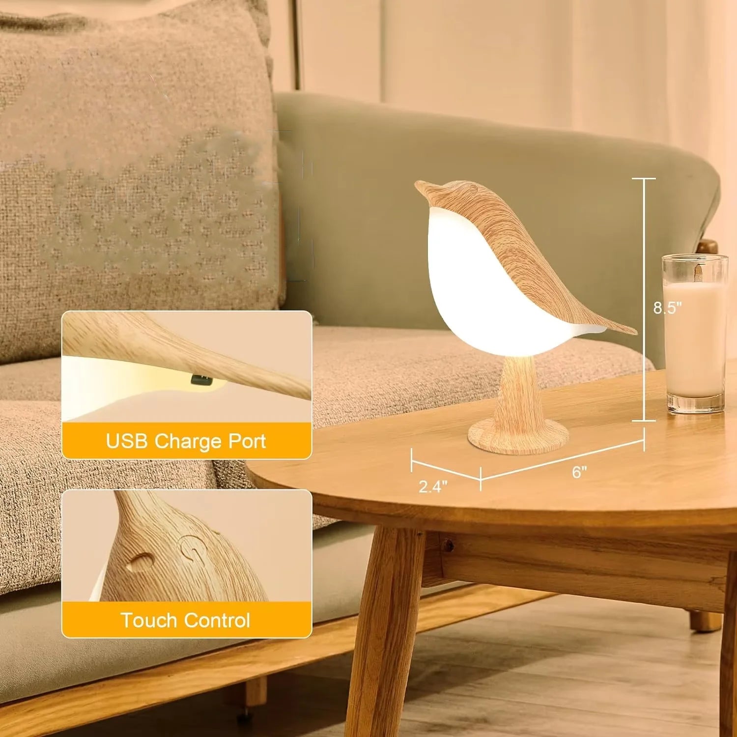 LED Touch Bird Lamp
