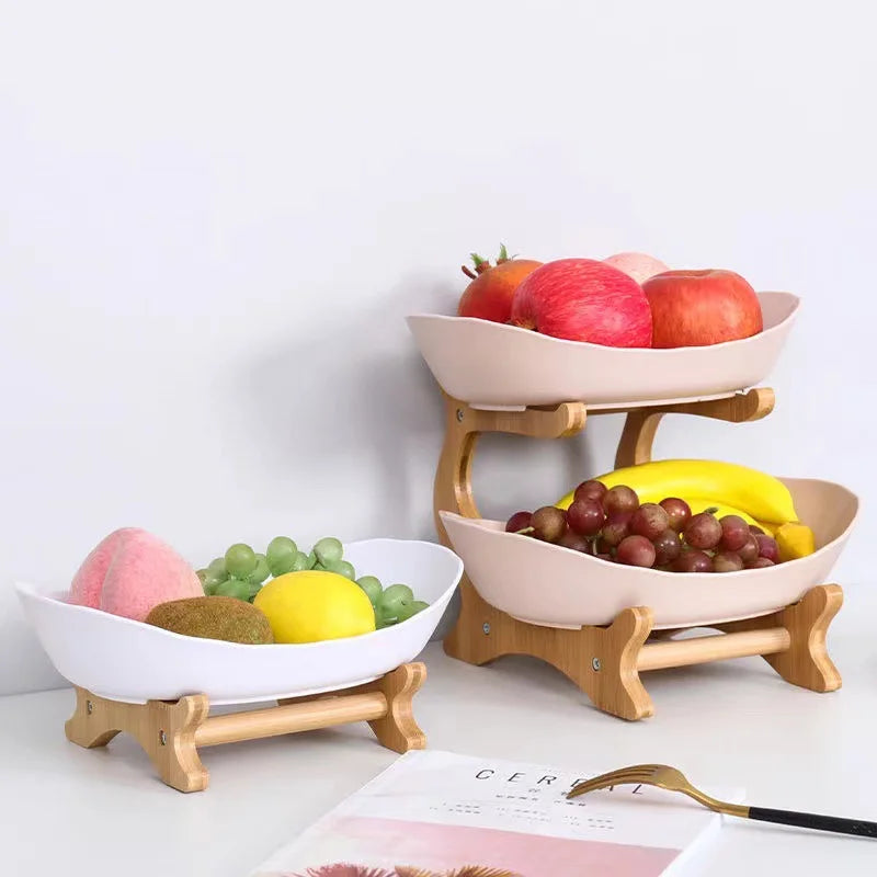 Three-Layer Wooden Table Stand