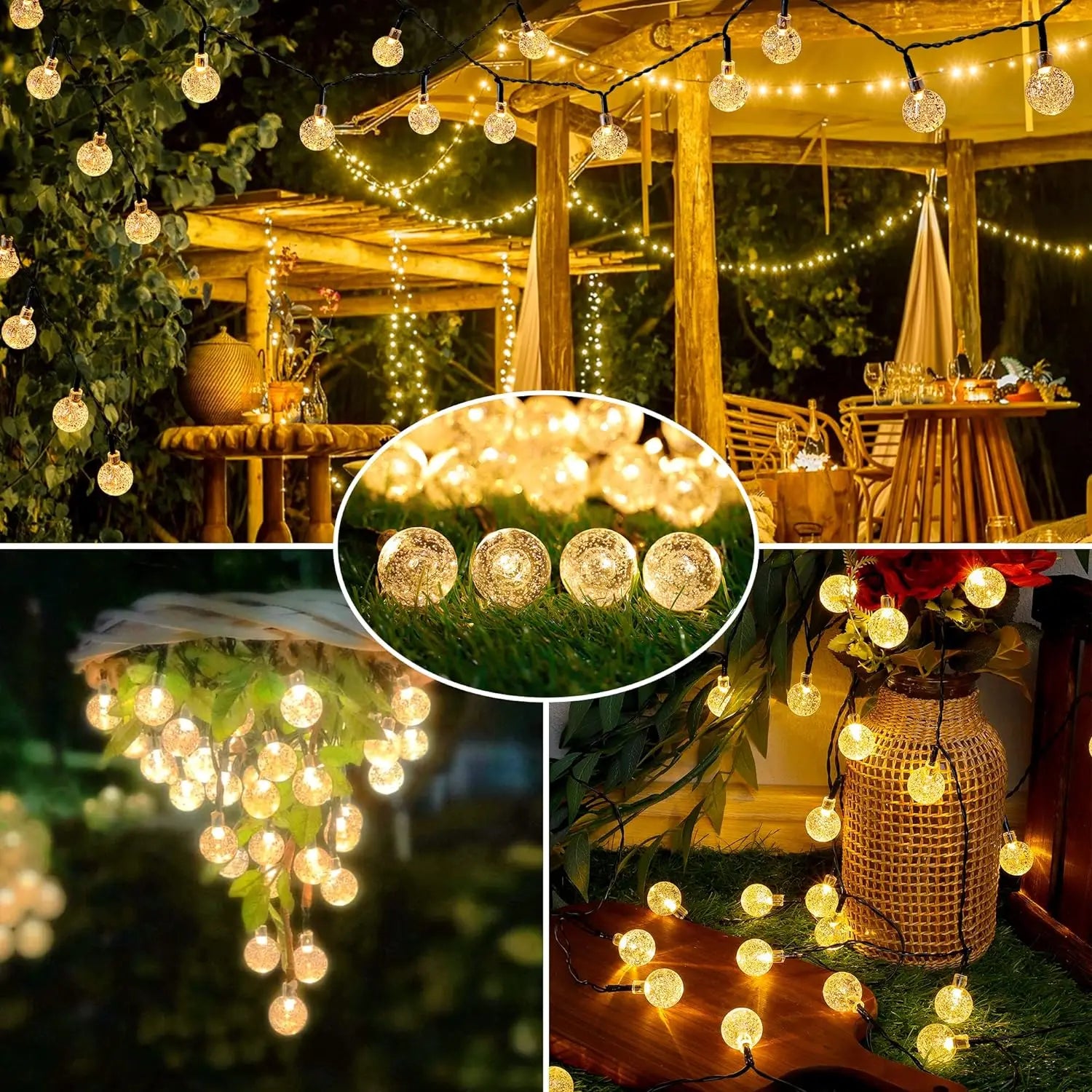 Solar Crystal Ball String Lights