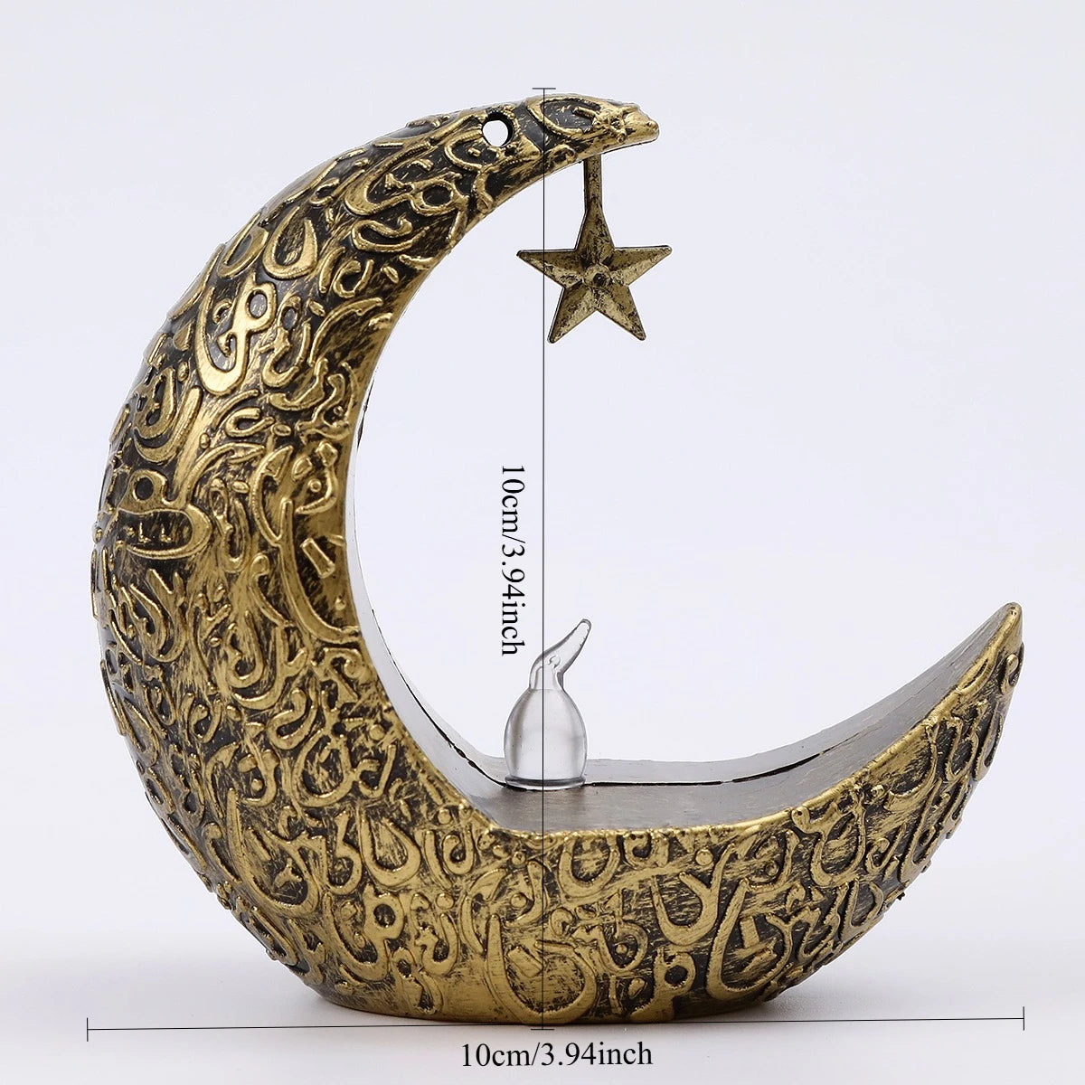 Eid Mubarak LED Star & Moon Candlestick Light