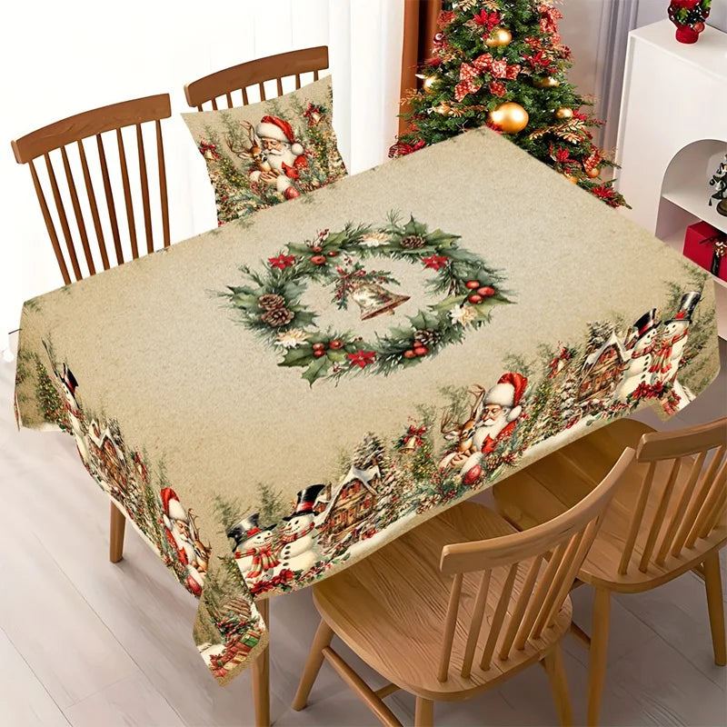 Vintage Christmas Tablecloth