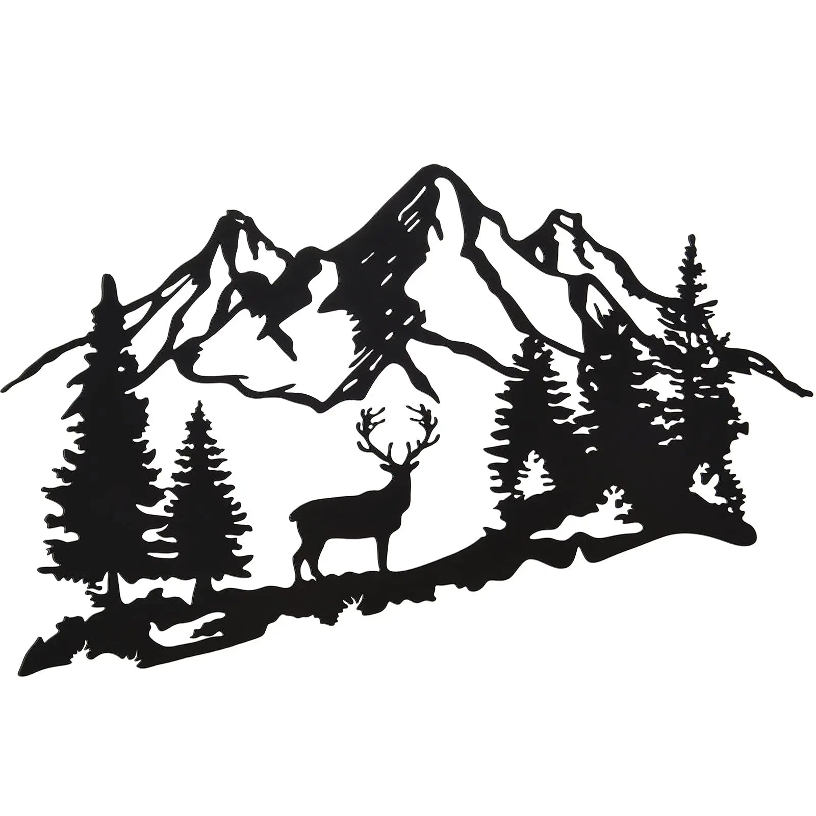 Rustic Metal Forest Wall Art