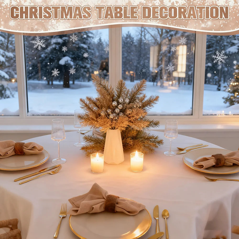 Glittered Berry & Pine Bouquets