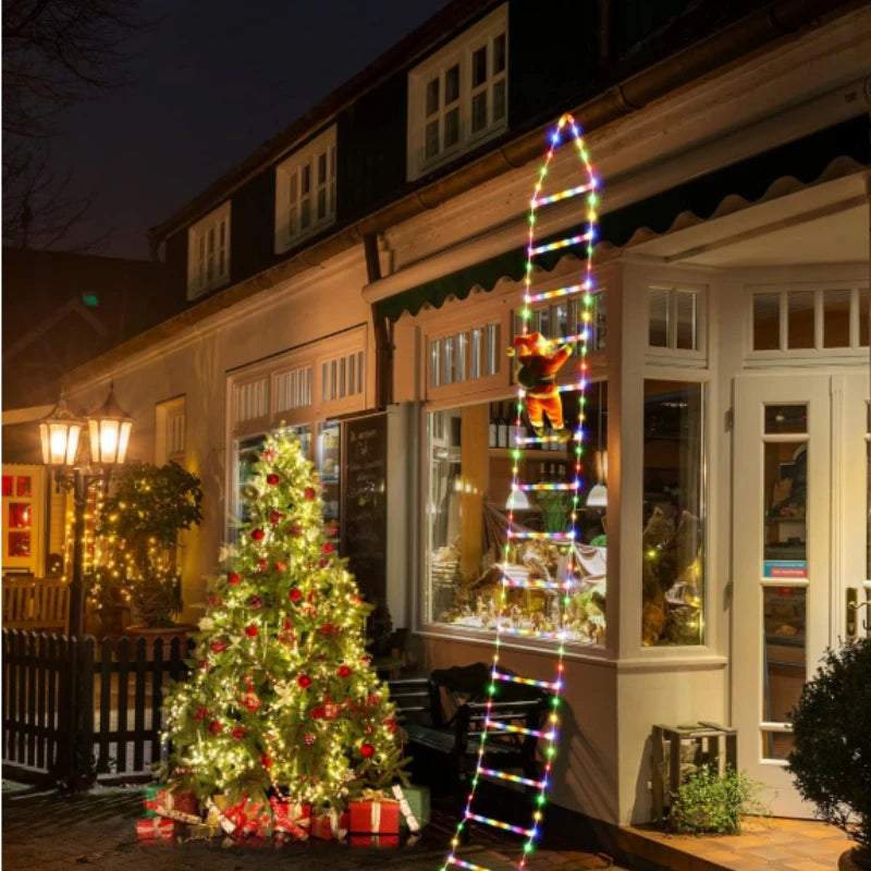 LED Santa Climbing Ladder Light
