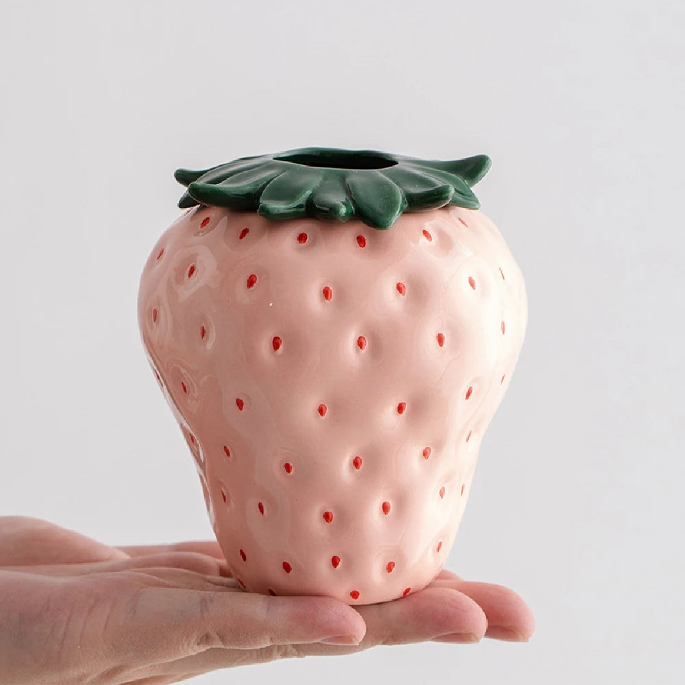 Strawberry Mini Ceramic Vase