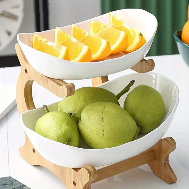 Three-Layer Wooden Table Stand