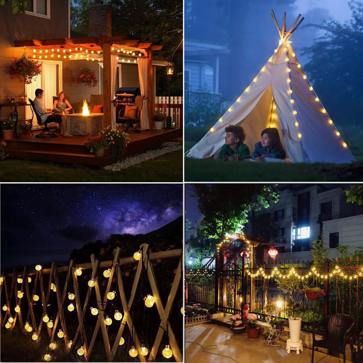Solar Crystal Ball String Lights