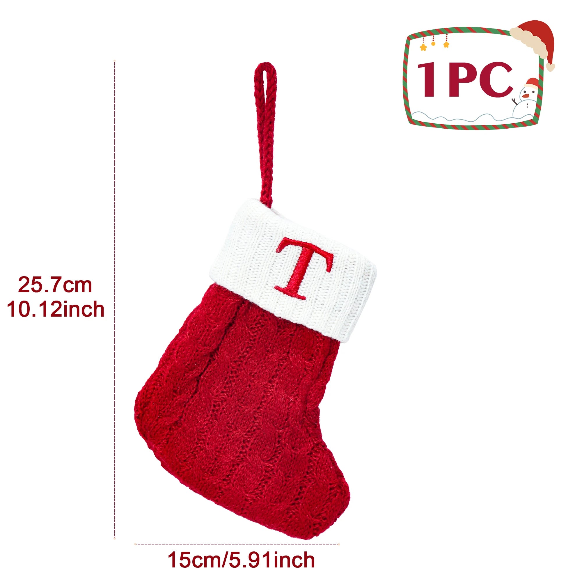 Knitted Christmas Letter Stocking