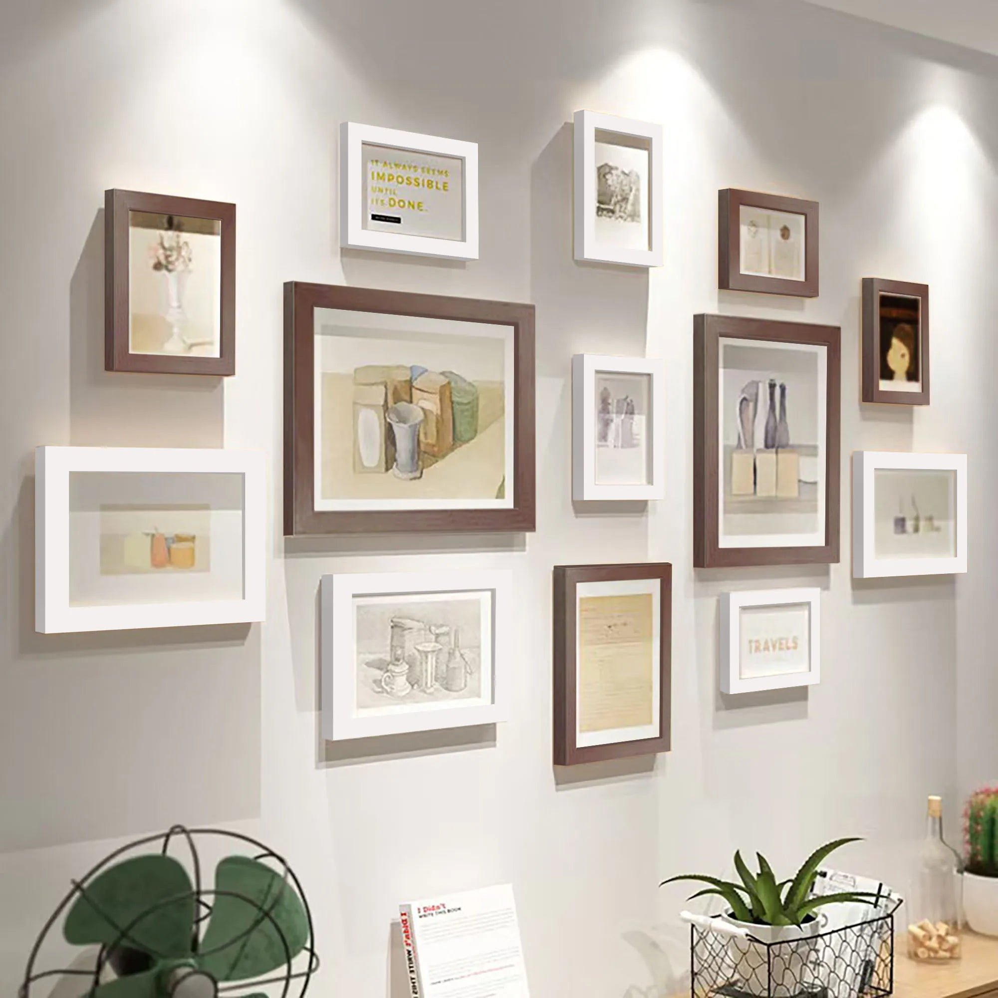 13PCS Wood Photo Frame Set