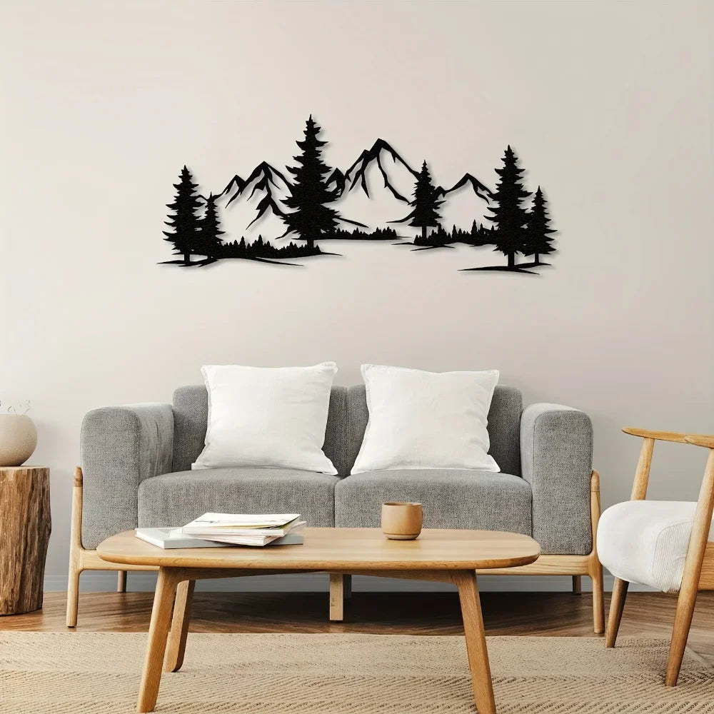 Rustic Metal Forest Wall Art