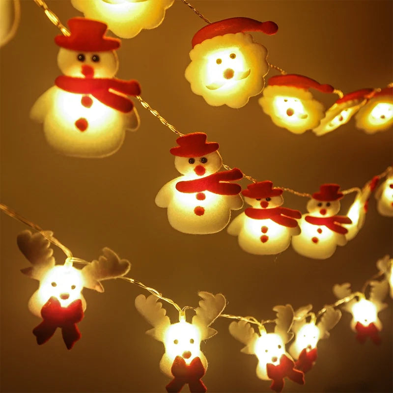 Snowman LED Christmas Garland