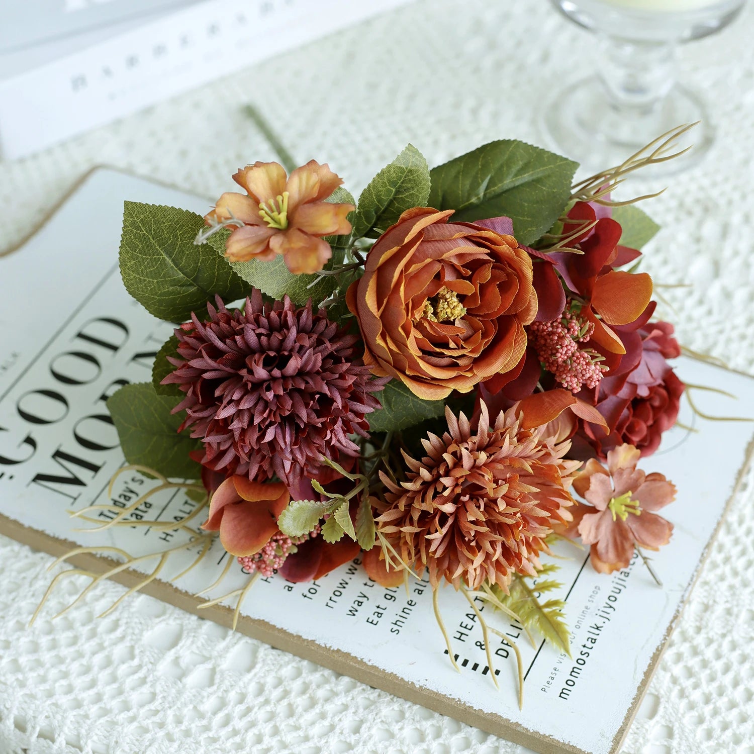 Artificial Silk Roses Bouquet