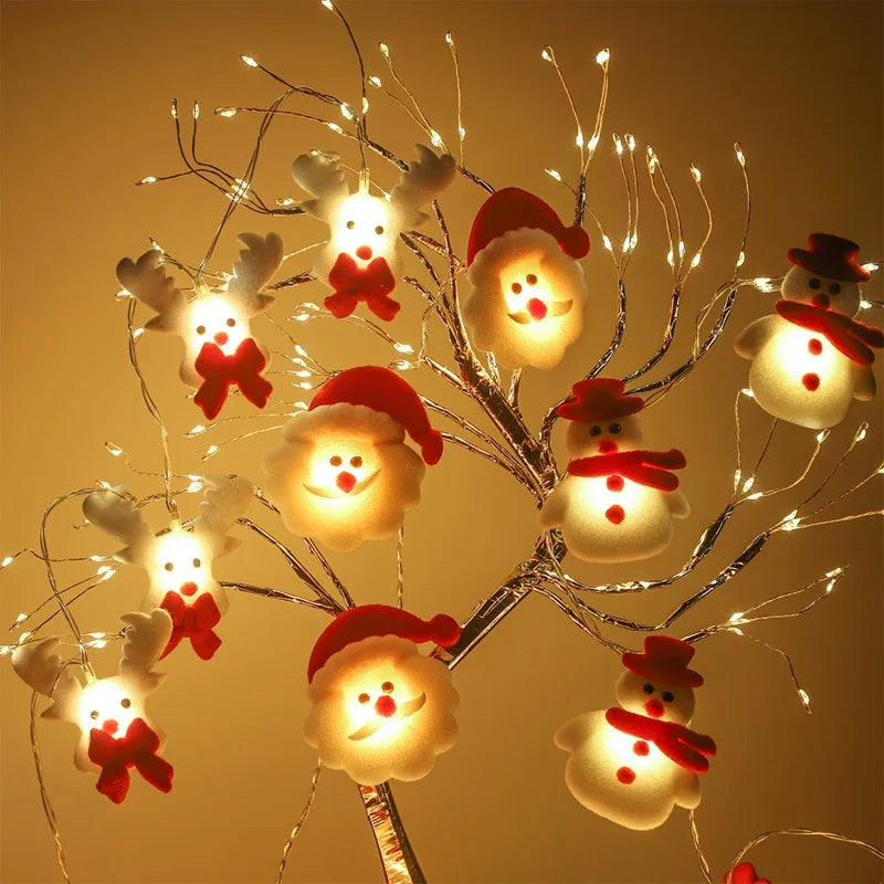 Snowman LED Christmas Garland