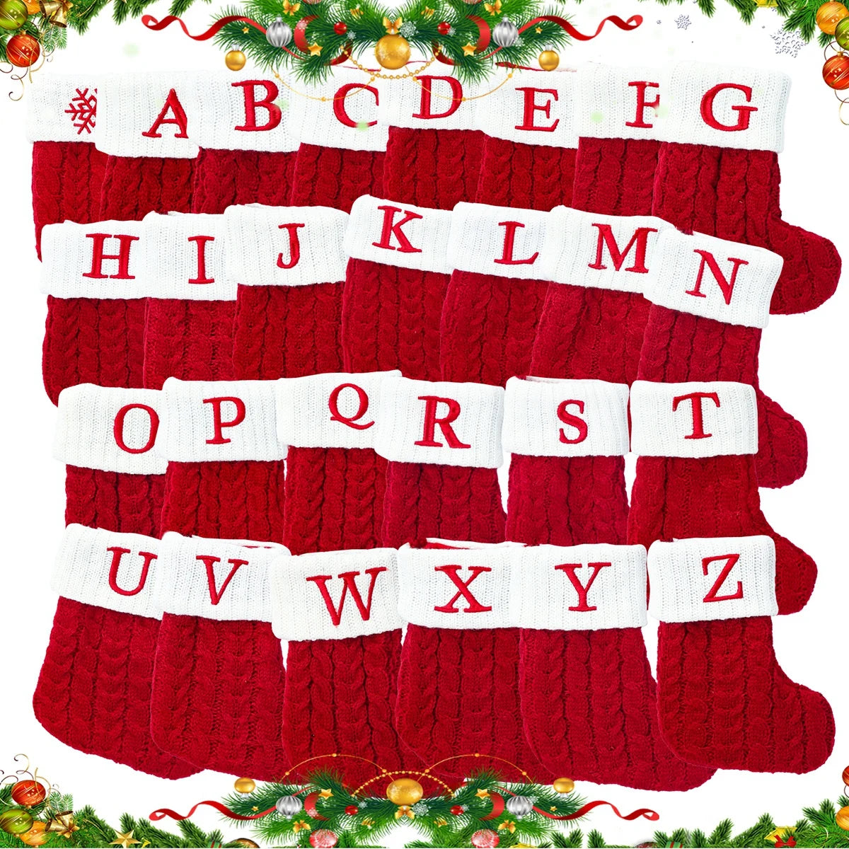 Knitted Christmas Letter Stocking