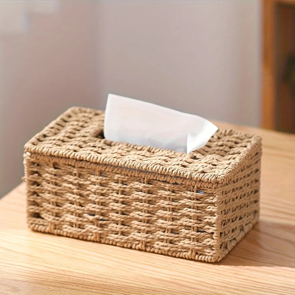 Boho Handwoven Tissue Holder