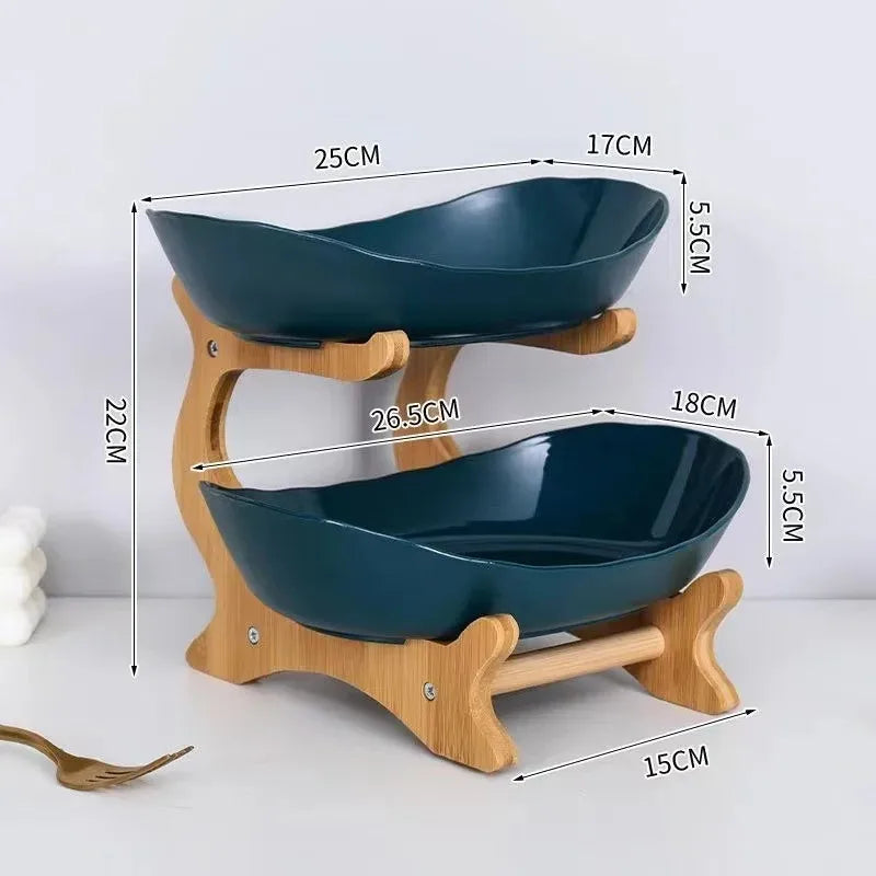 Three-Layer Wooden Table Stand