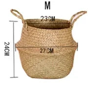 Seaweed Wicker Hanging Basket
