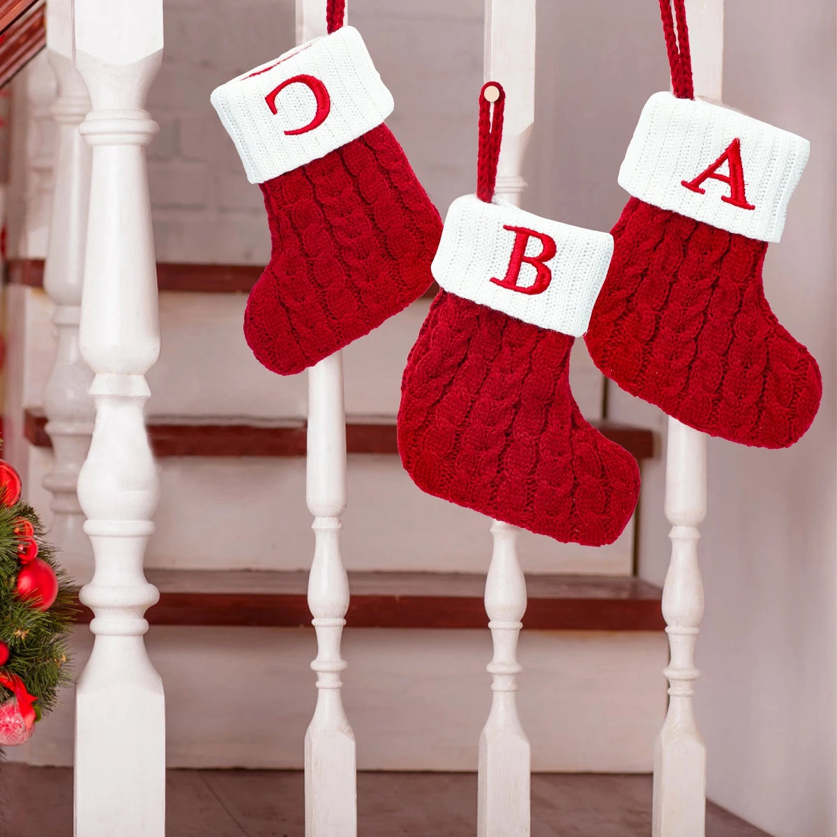 Knitted Christmas Letter Stocking