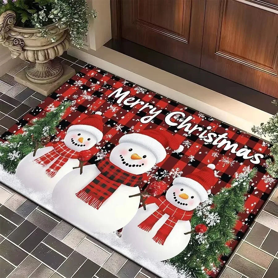Christmas Santa & Elk Door Mat