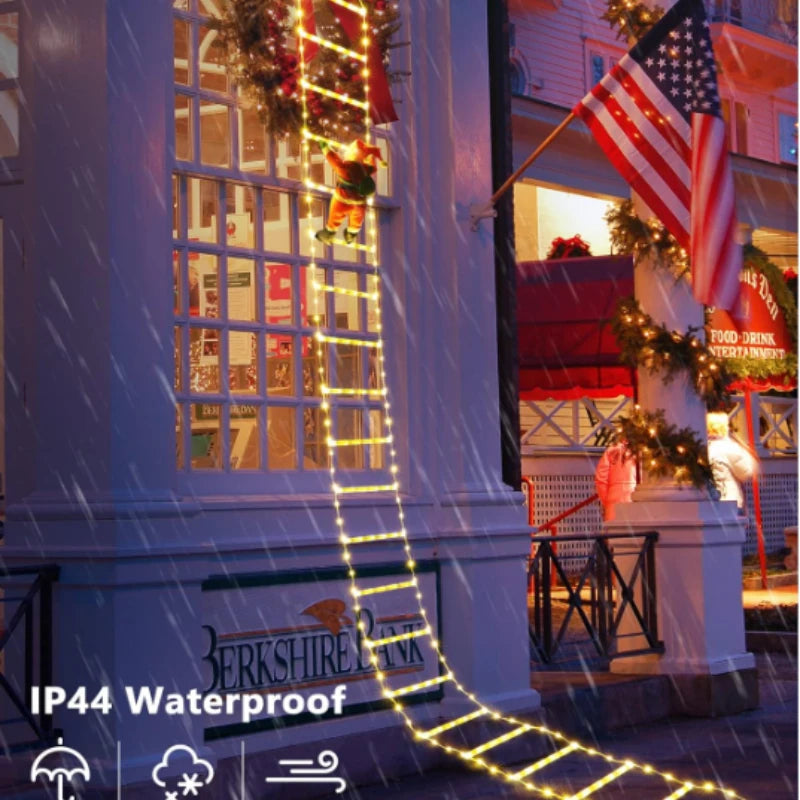 LED Santa Climbing Ladder Light
