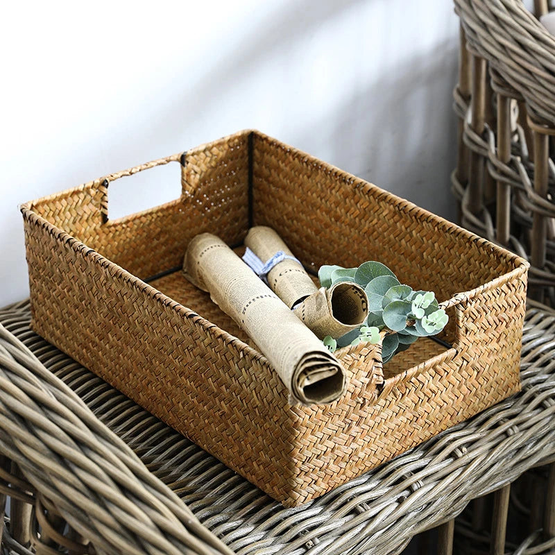 Natural Seagrass Woven Basket
