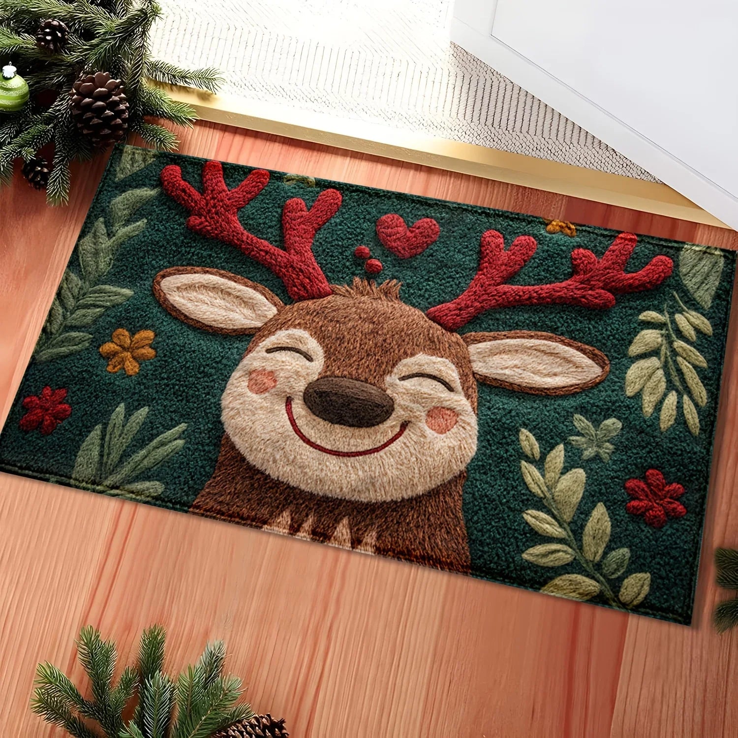 Christmas Reindeer Door Mat