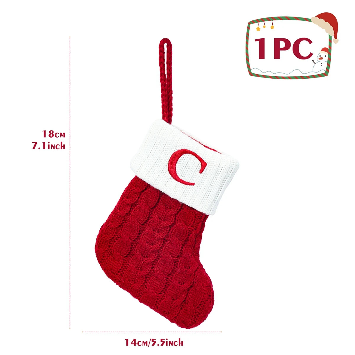 Knitted Christmas Letter Stocking