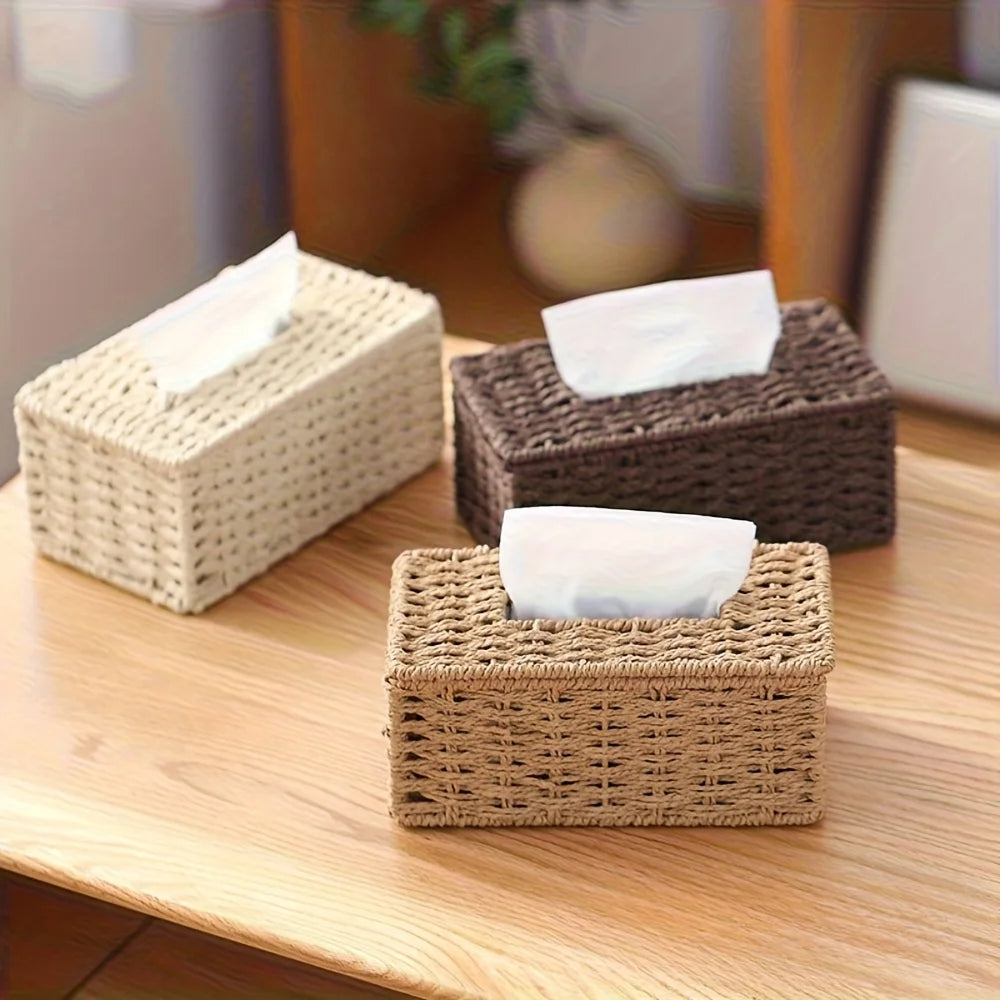 Boho Handwoven Tissue Holder