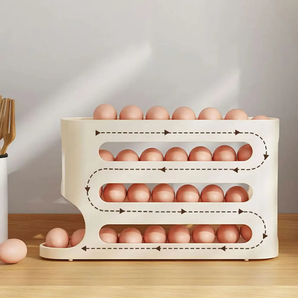 4-Layer Rolling Egg Rack