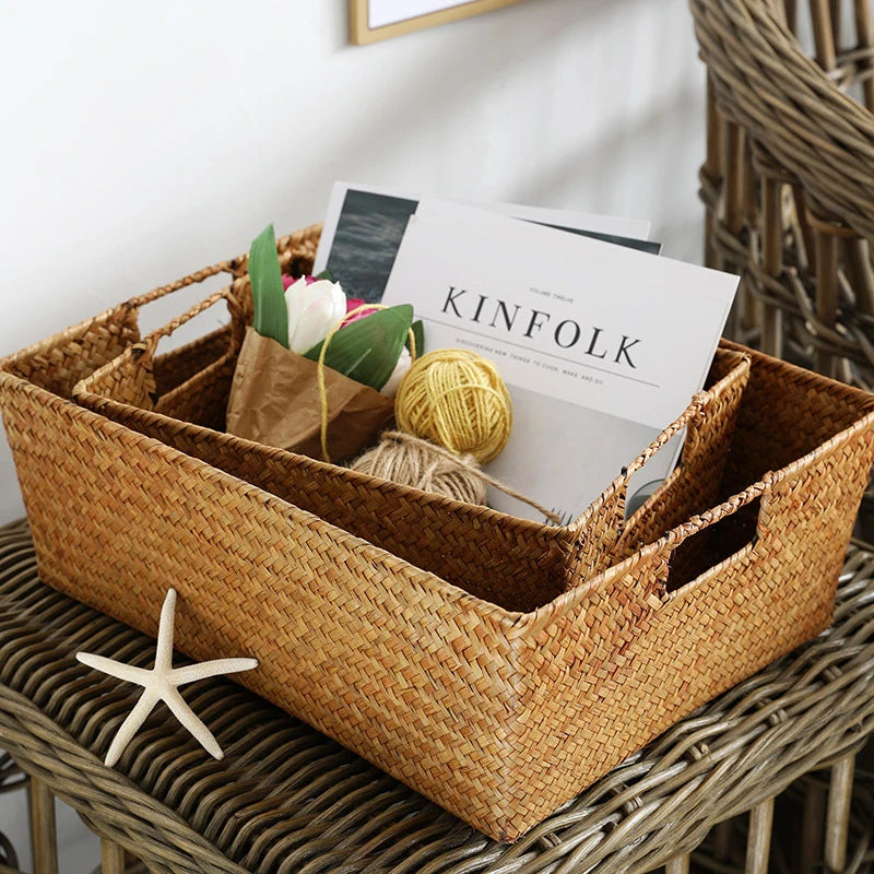 Natural Seagrass Woven Basket