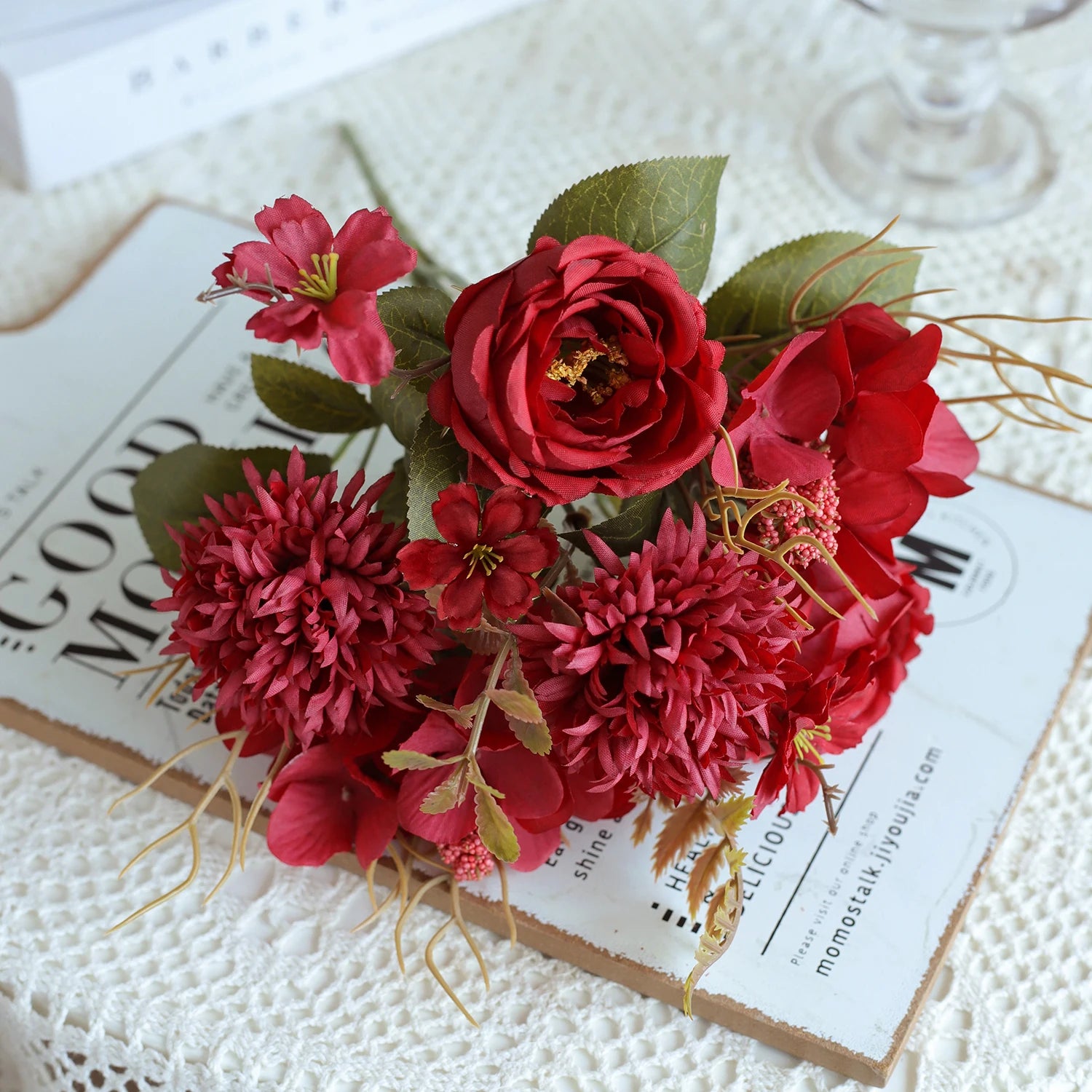 Artificial Silk Roses Bouquet