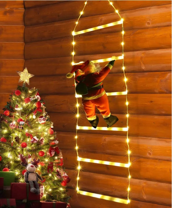 LED Santa Climbing Ladder Light