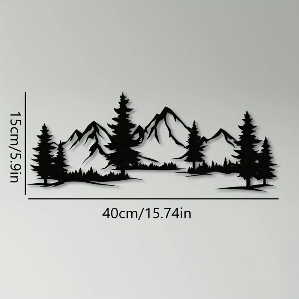 Rustic Metal Forest Wall Art