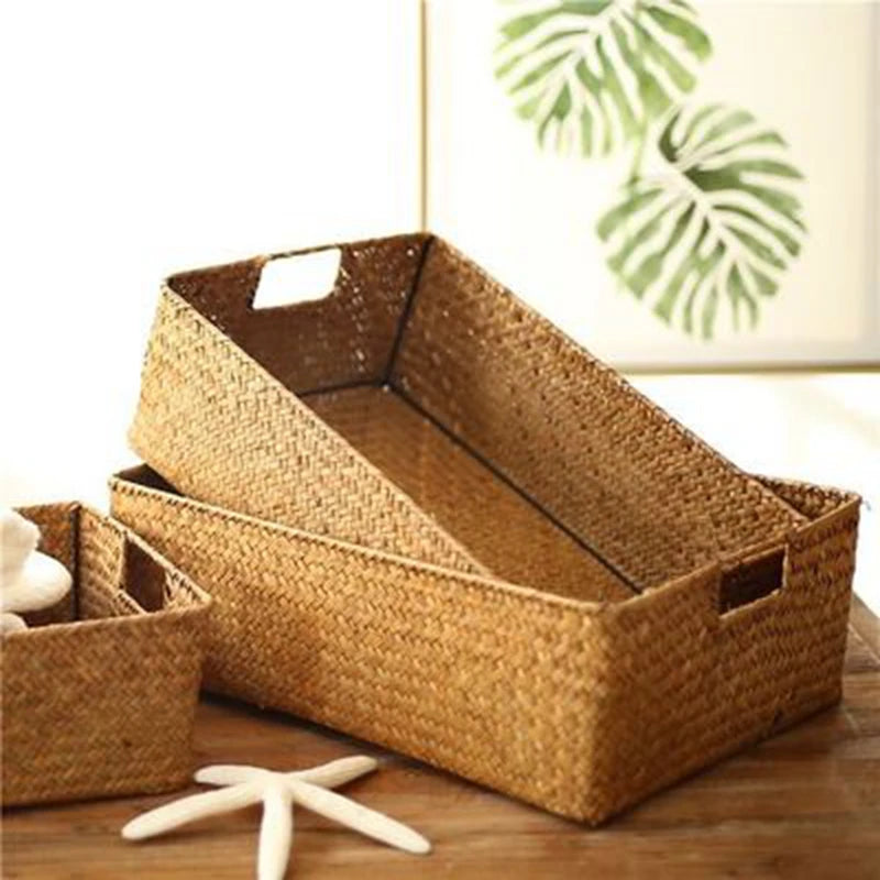 Natural Seagrass Woven Basket