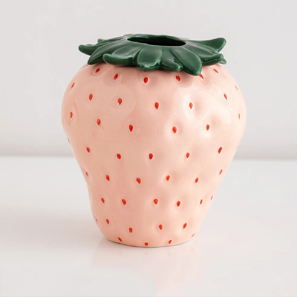 Strawberry Mini Ceramic Vase