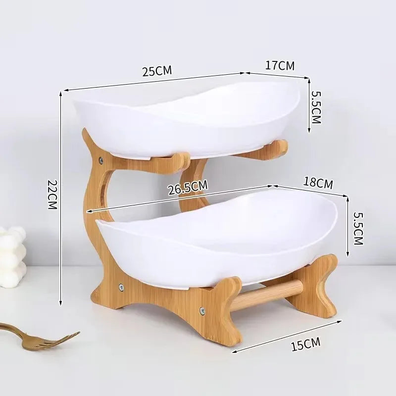 Three-Layer Wooden Table Stand