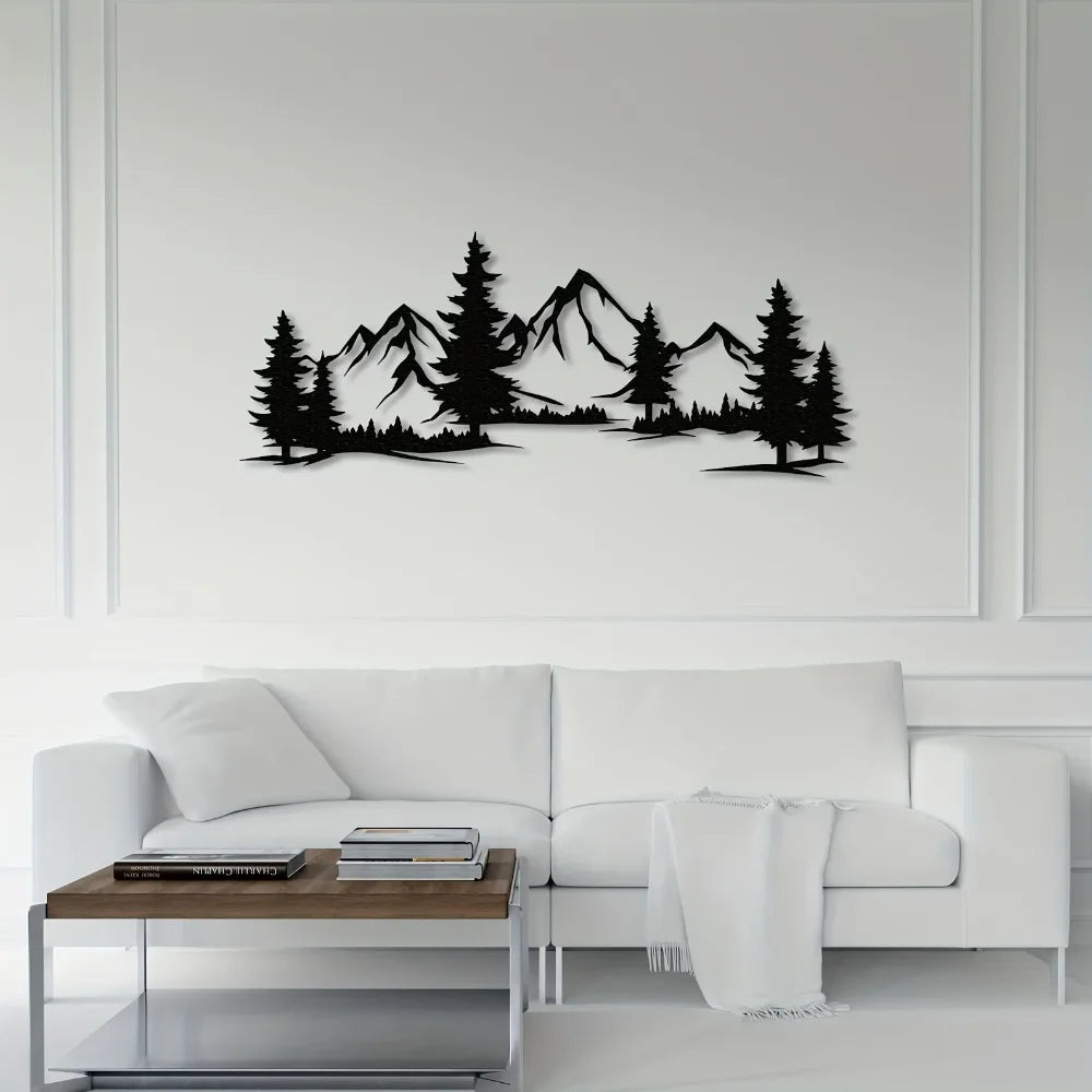 Rustic Metal Forest Wall Art
