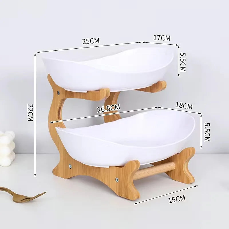 Three-Layer Wooden Table Stand
