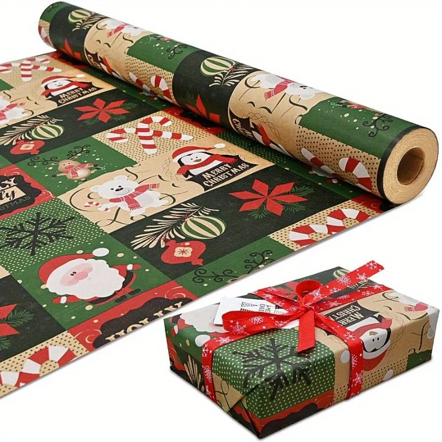 Christmas Kraft Wrapping Paper