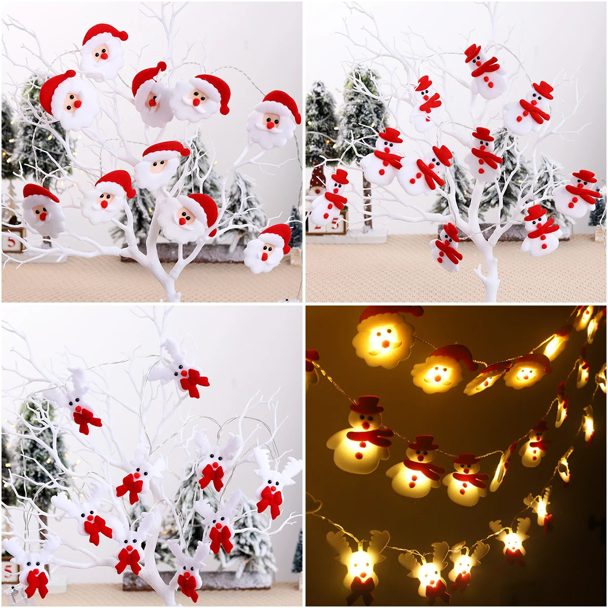 Snowman LED Christmas Garland