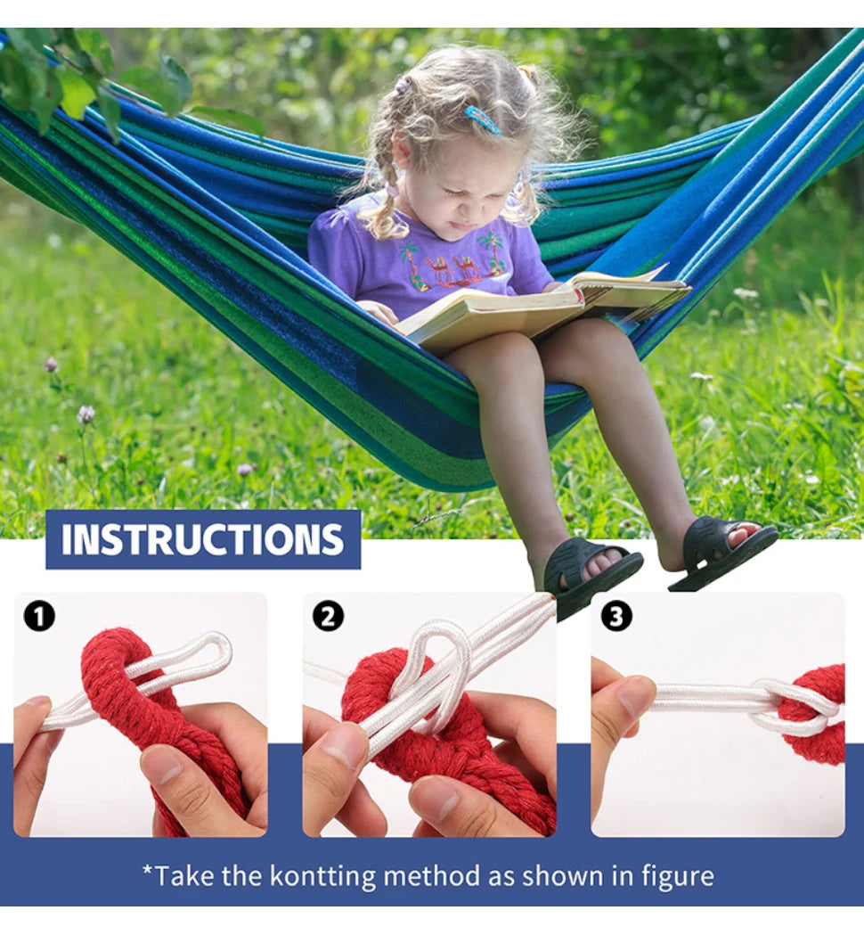 Outdoor Canvas Camping Hammock