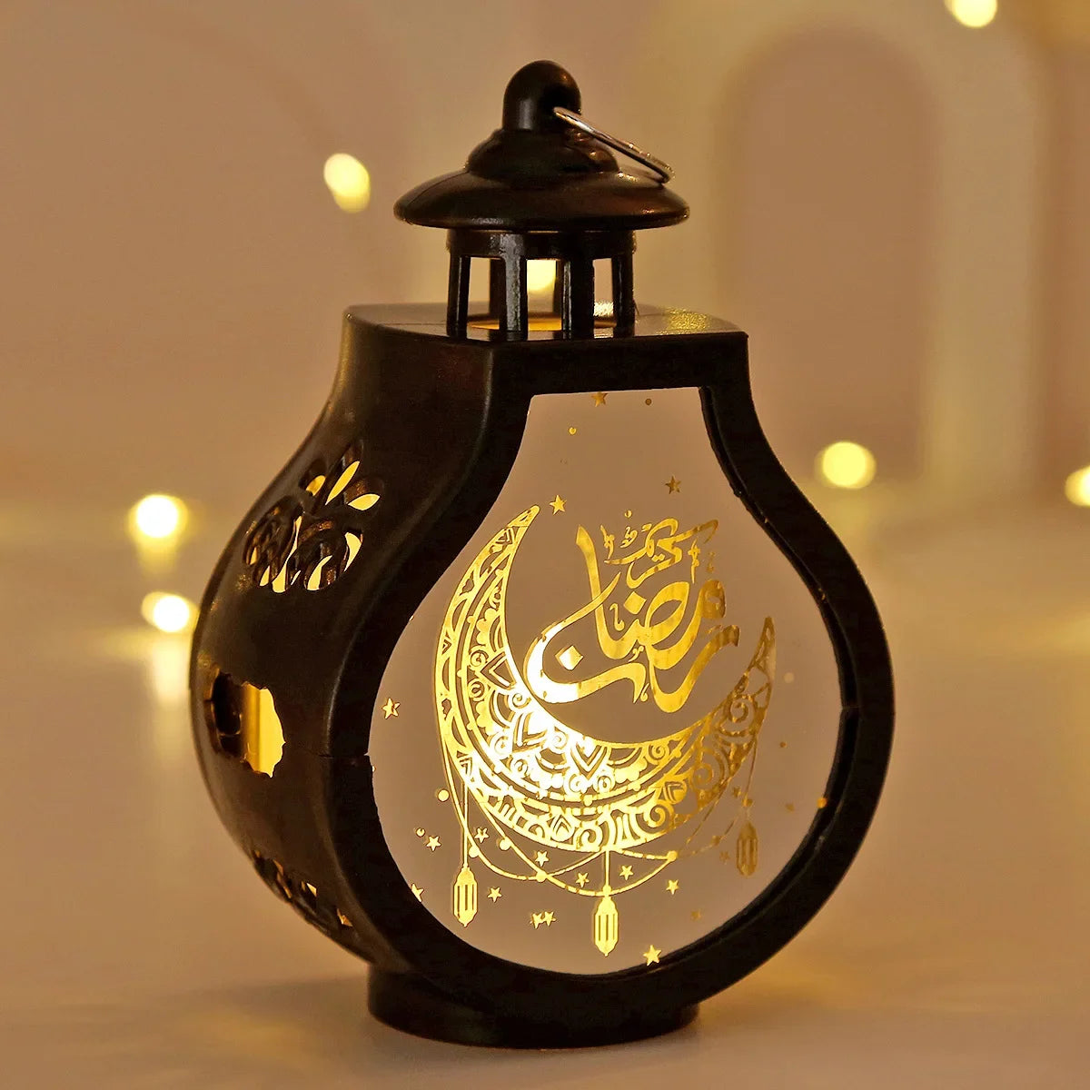 Eid Mubarak LED Star & Moon Candlestick Light