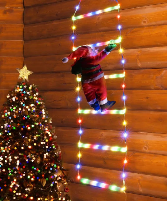 LED Santa Climbing Ladder Light